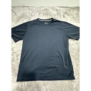 Nike Dri-Fit T-Shirt Men's Size Medium Navy Blue Short Sleeve Crew Neck EUC